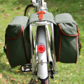 Toile imperméable et sac à bandoulière en cuir véritable sac à bandoulière Messenger pour vélo